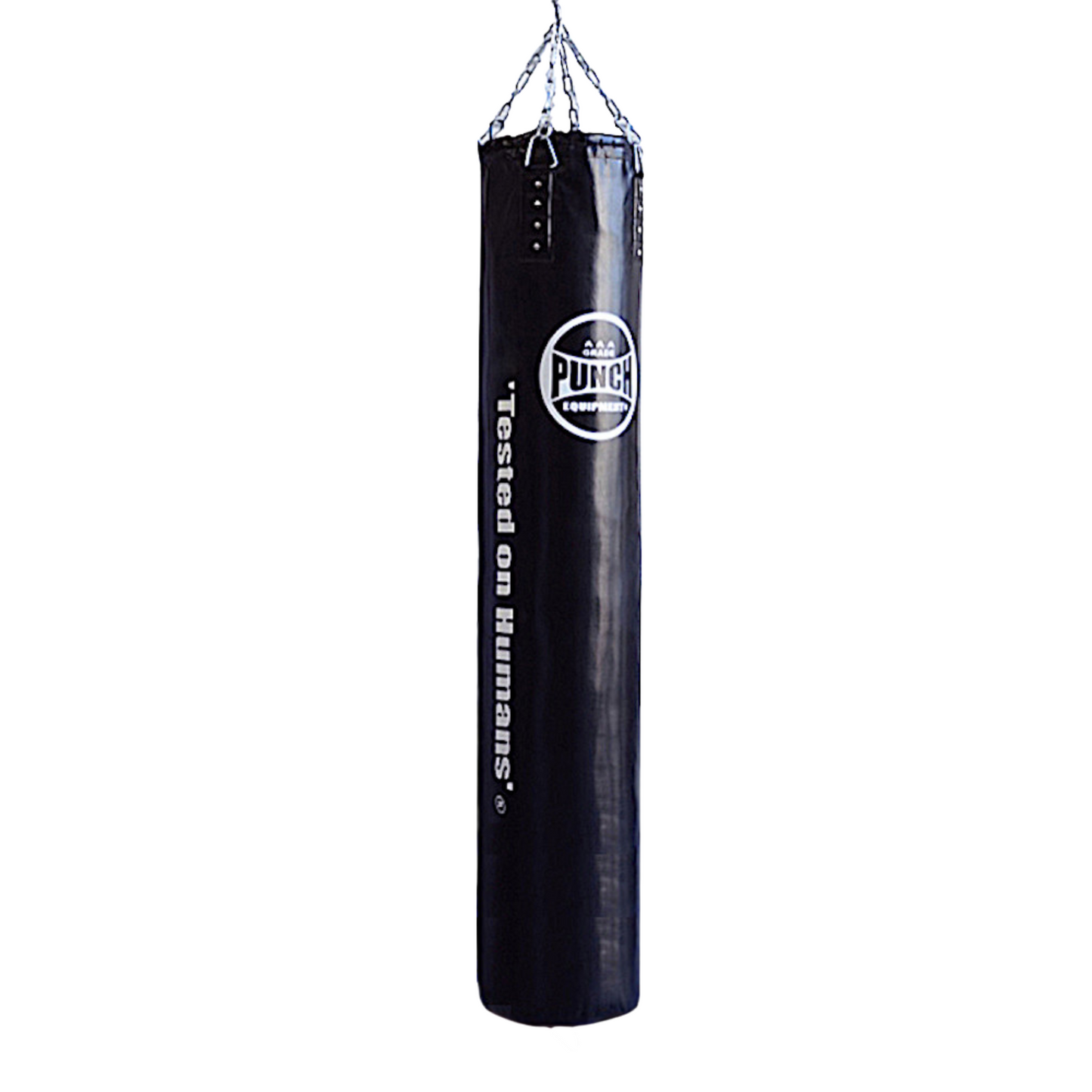 PUNCH EQUIPMENT BOXING BAG - Trophy Getters® REFILLABLE - 6FT - BLACK