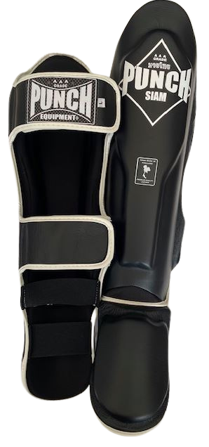 SHIN PADS - Siam™ - LEATHER - BLACK