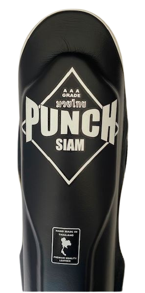 SHIN PADS - Siam™ - LEATHER - BLACK