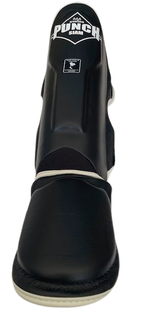 SHIN PADS - Siam™ - LEATHER - BLACK