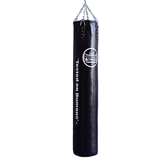 PUNCH EQUIPMENT BOXING BAG - Trophy Getters® REFILLABLE - 6FT - BLACK